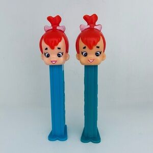 Vintage Pebbles Flintstones PEZ dispensers, (2). Early 1990’s.